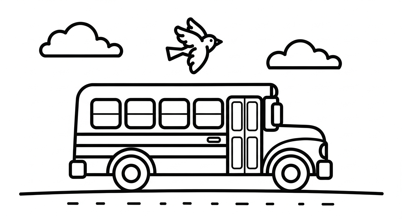 coloriage Autobus Scolaire updated a imprimer