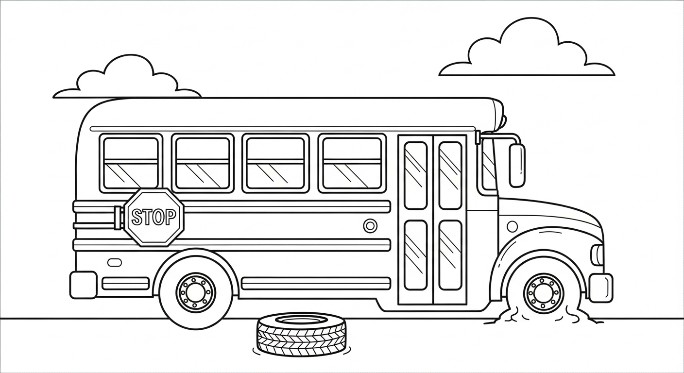 coloriage Autobus Scolaire updated à imprimer pdf gratuit 2