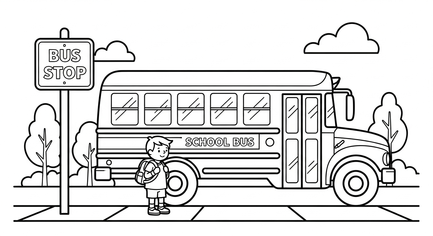coloriage Autobus Scolaire updated a colorier en ligne gratuitement