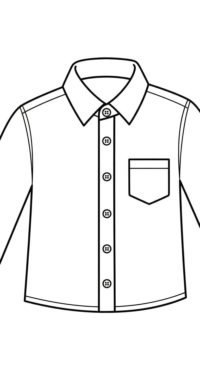 coloriage Chemise d'enfant a imprimer