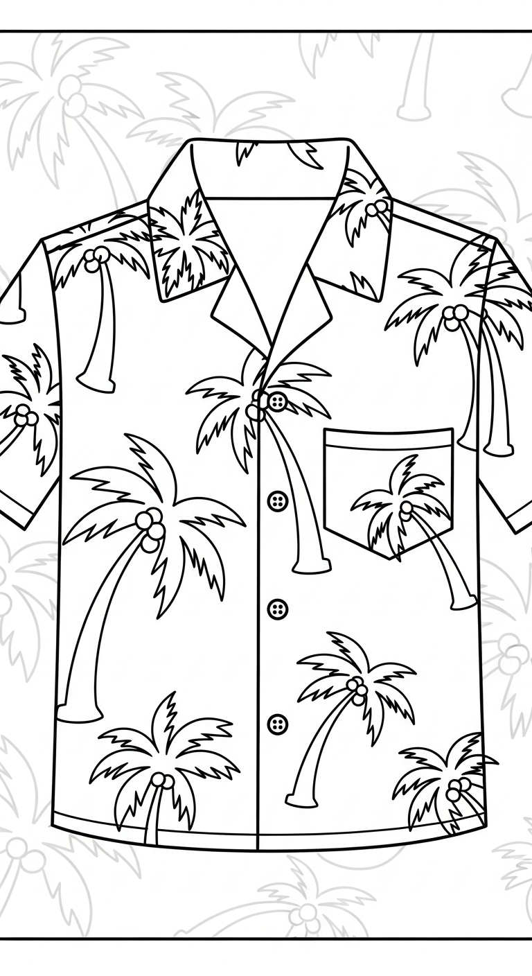 coloriage Chemise pour enfant de 10 ans