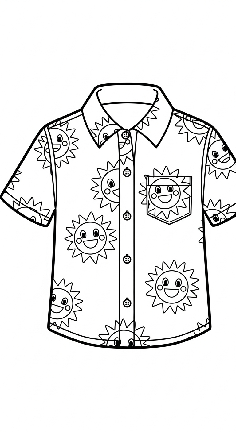 coloriage Chemise pour enfants à télécharger 1