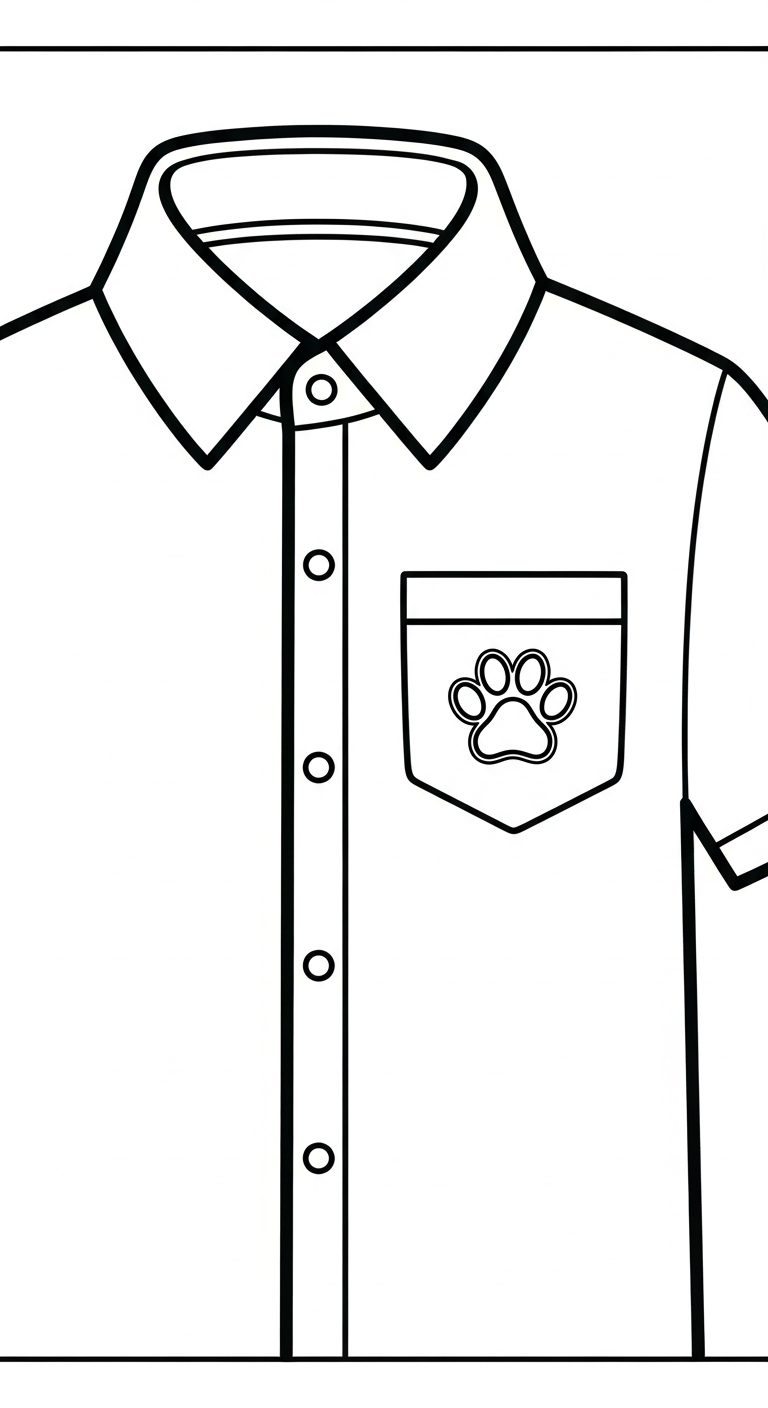 coloriage Chemise pour enfant de 8 ans