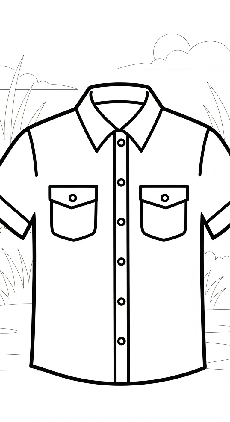 coloriage Chemise à imprimer gratuitement