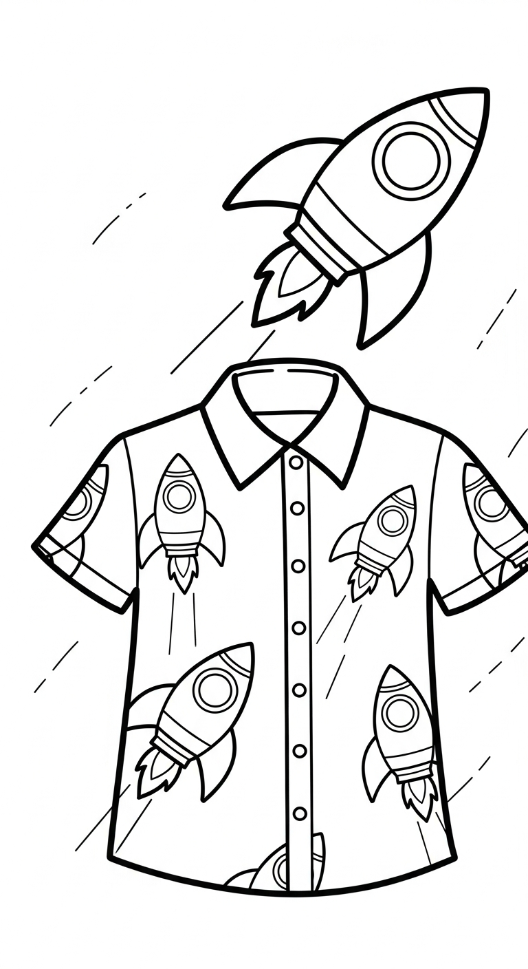 coloriage Chemise pour enfant de à imprimer