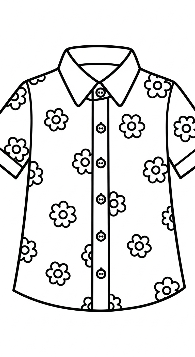 imprimer coloriage Chemise pour enfant