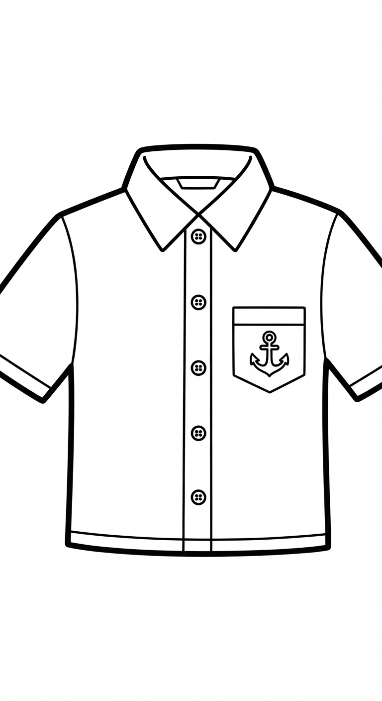 coloriage Chemise a dessiner et imprimer