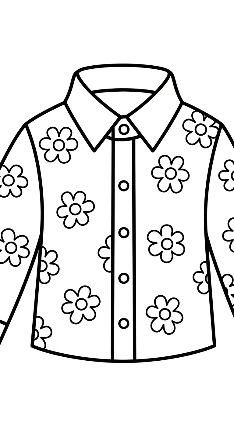 coloriage Chemise pour enfant de 4 ans