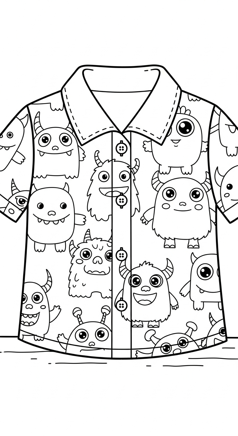 image de coloriage Chemise pour enfant