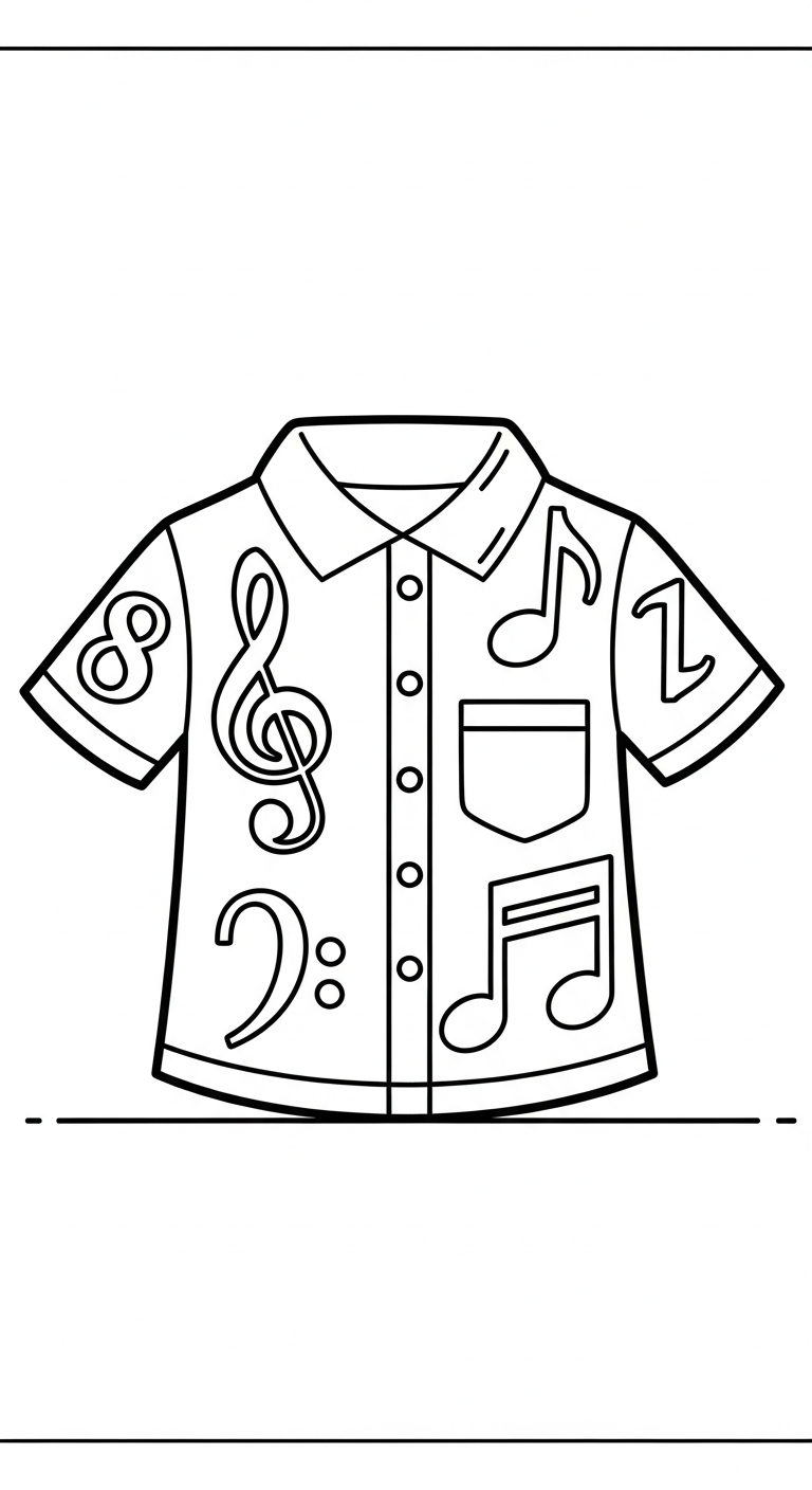 coloriage Chemise à imprimer pour enfant de 8 ans