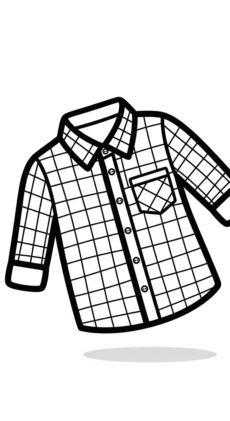 coloriage Chemise à imprimer