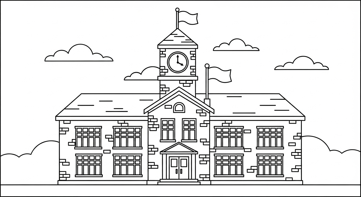 coloriage École updated a imprimer pour enfant de 4 ans
