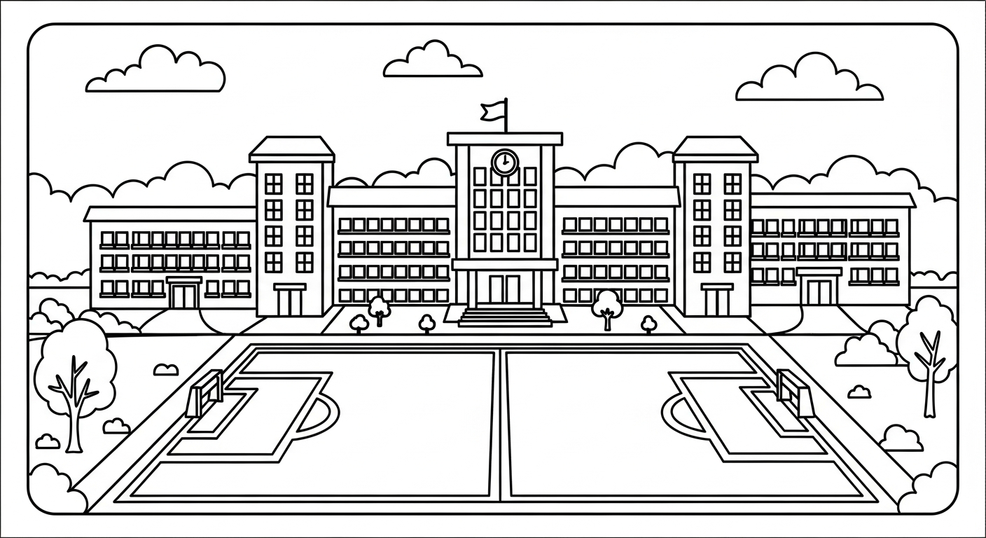 coloriage École updated pour enfant à imprimer 2