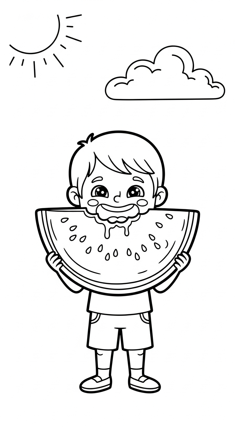 coloriage Été updated pour enfants à imprimer 2