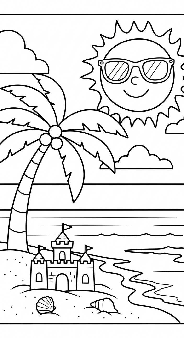 coloriage Été updated pour enfant de 2 ans