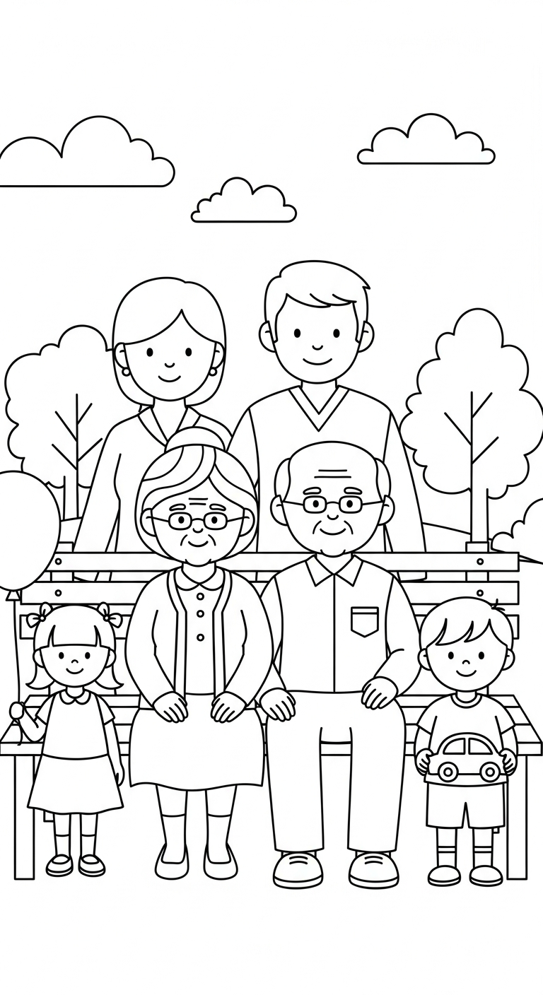 coloriage Famille updated a telecharger 1