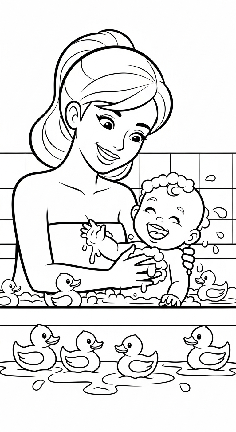 coloriage Famille updated pour enfant de 8 ans 1