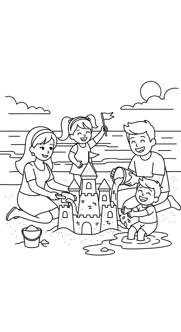 coloriage Famille updated à imprimer pdf