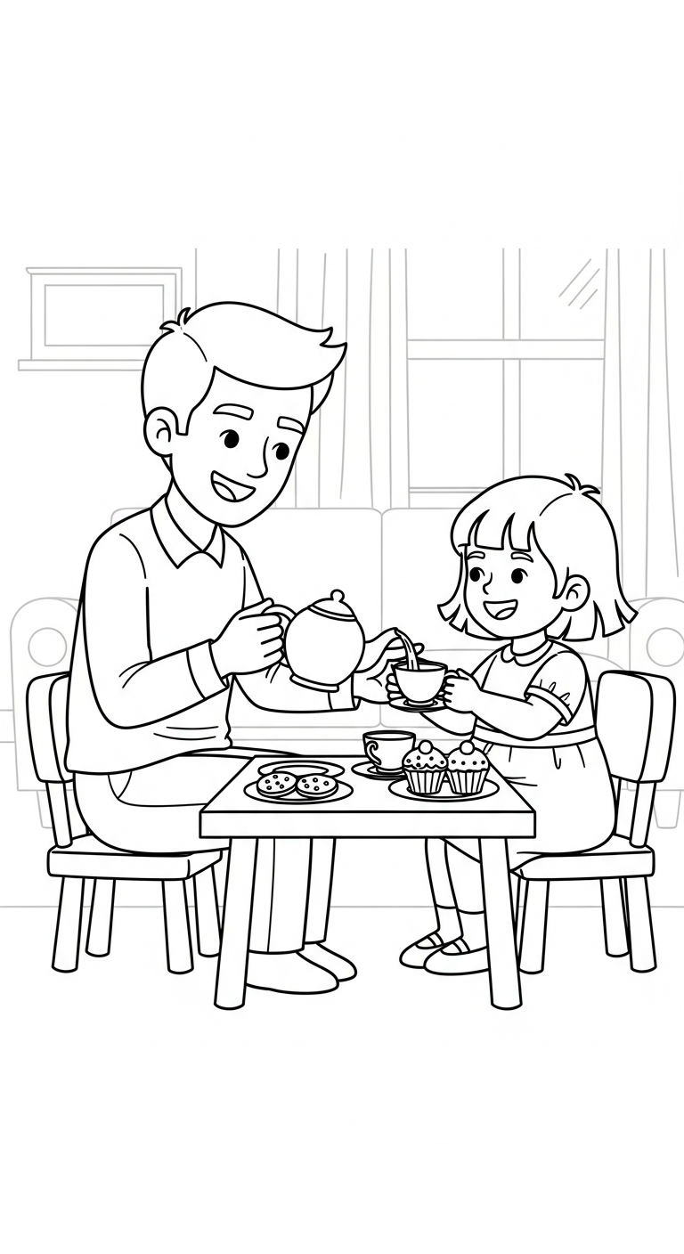 coloriage Famille updated pour enfant gratuit