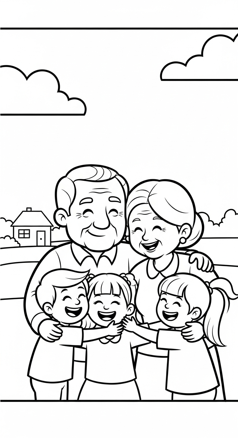 imprimer coloriage Famille updated gratuit 1
