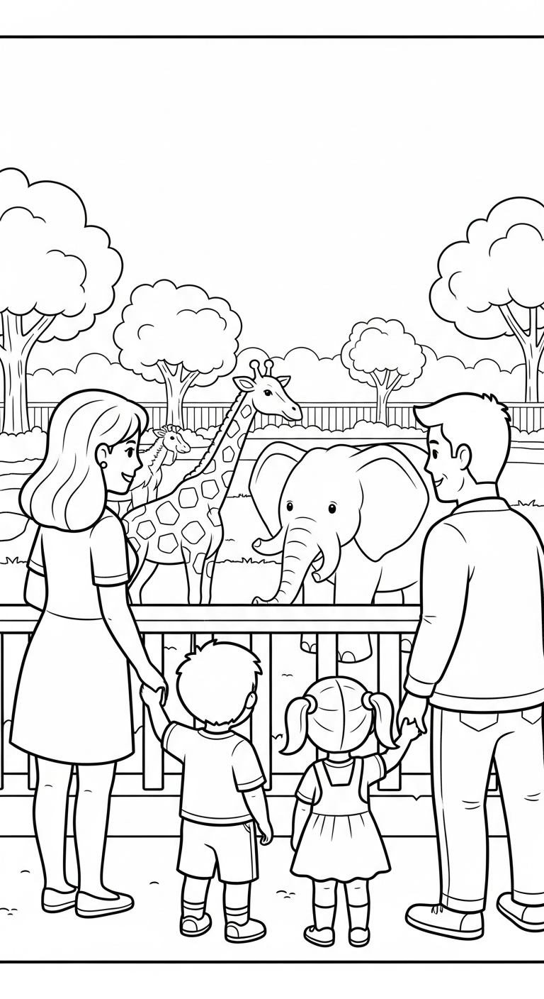 coloriage Famille updated et apprentissage