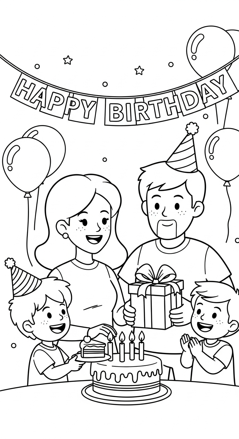 coloriage Famille updated a imprimer gratuit 1