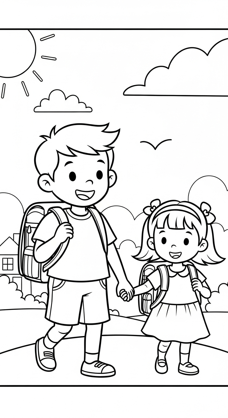 coloriage Famille updated pour enfant de 5 ans
