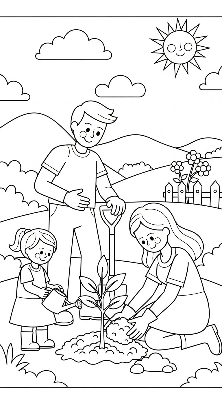 coloriage Famille updated a dessiner en ligne 2