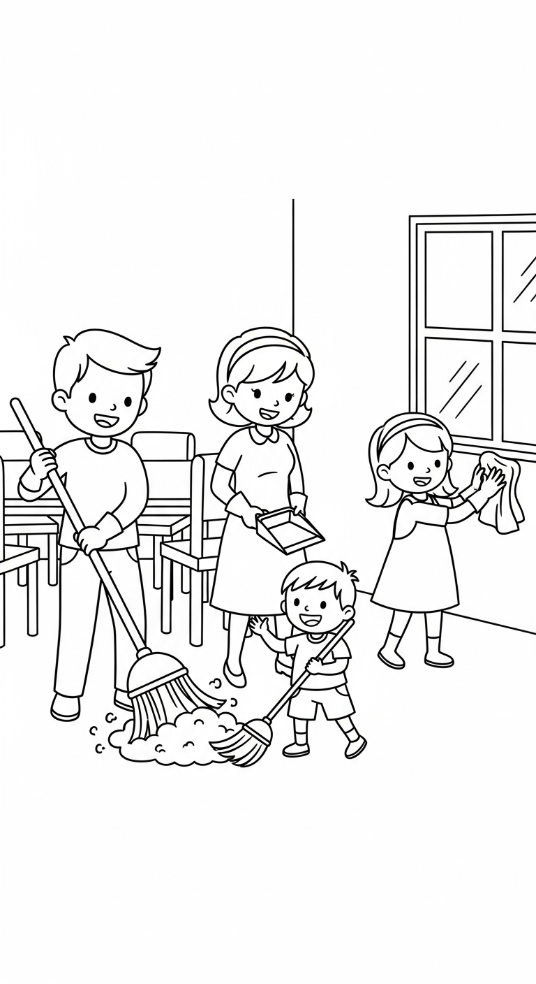 coloriage Famille updated a imprimer gratuit