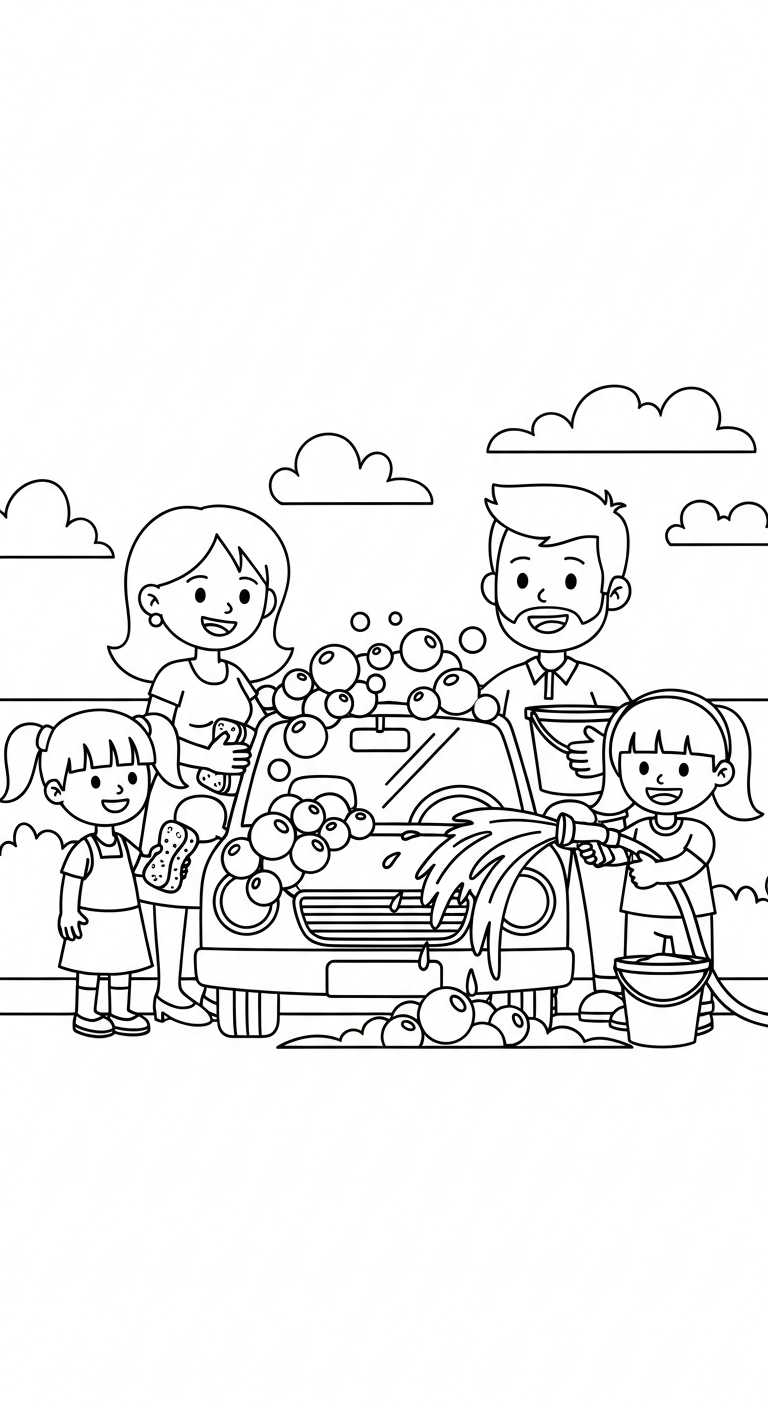 coloriage Famille updated à imprimer pour enfants