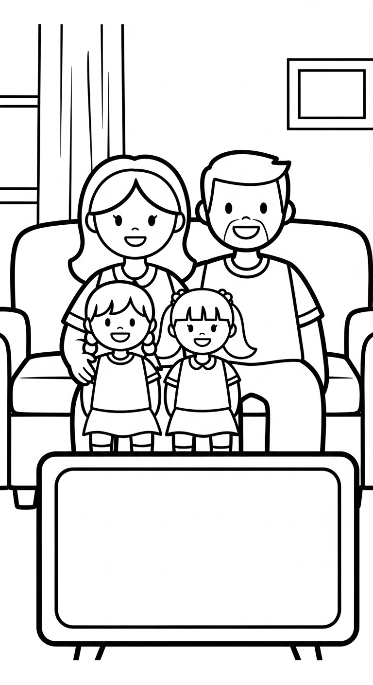 coloriage Famille updated a dessiner en ligne
