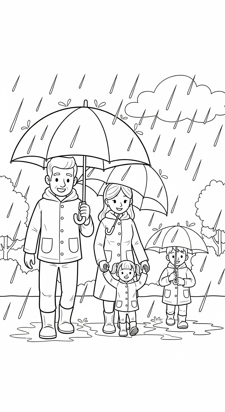 coloriage Famille updated pour enfant de 8 ans