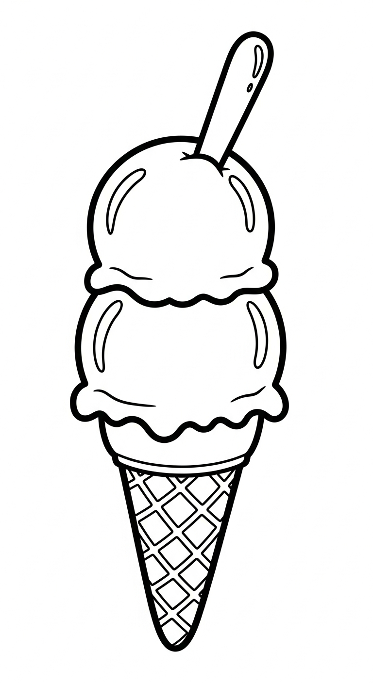 coloriage Glace updated a imprimer pour enfant de 4 ans