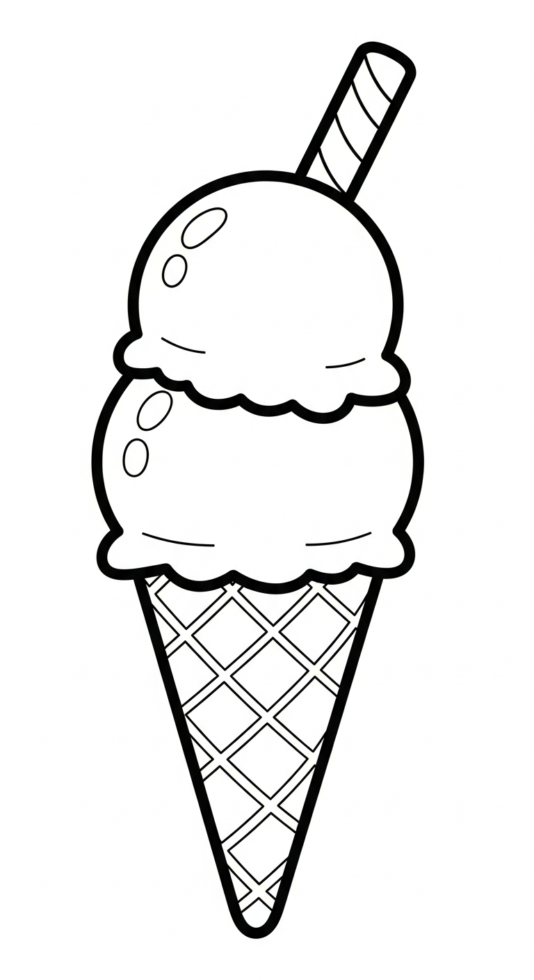 coloriage Glace updated pour enfants a imprimer 1