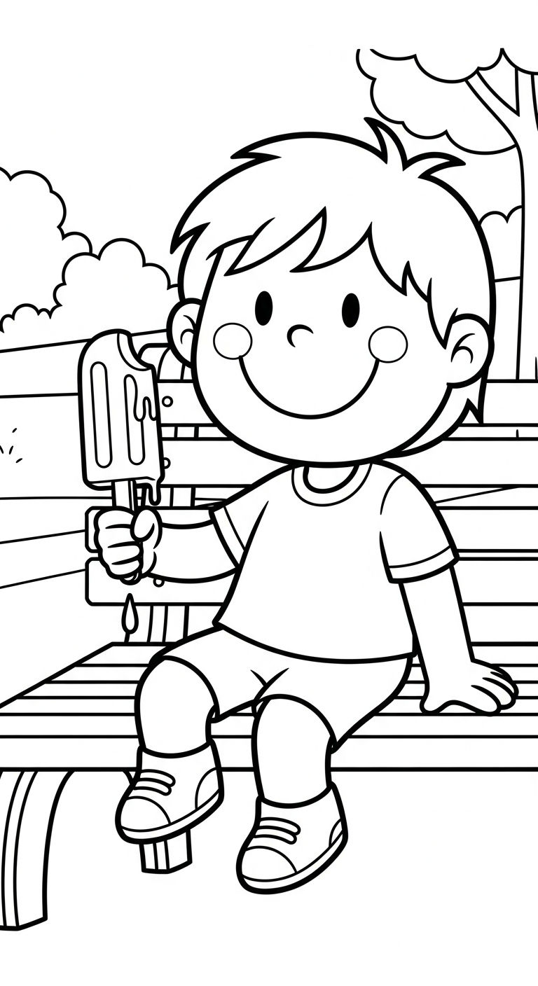 coloriage Glace updated à imprimer kawaii