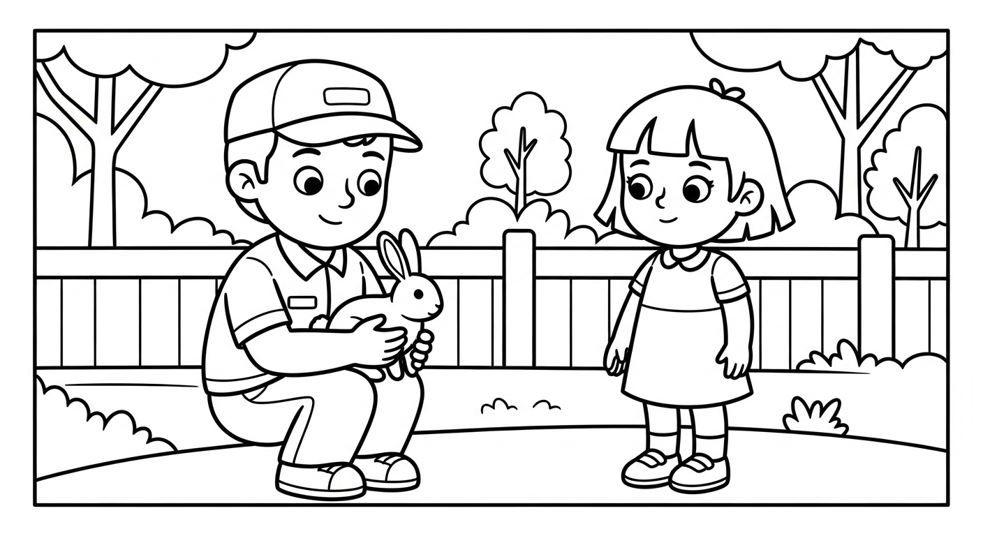 coloriage Parc zoologique a imprimer pour enfant de 4 ans
