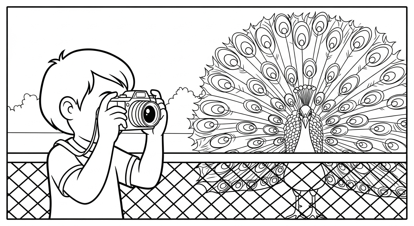 coloriage Parc zoologique pour enfant à imprimer