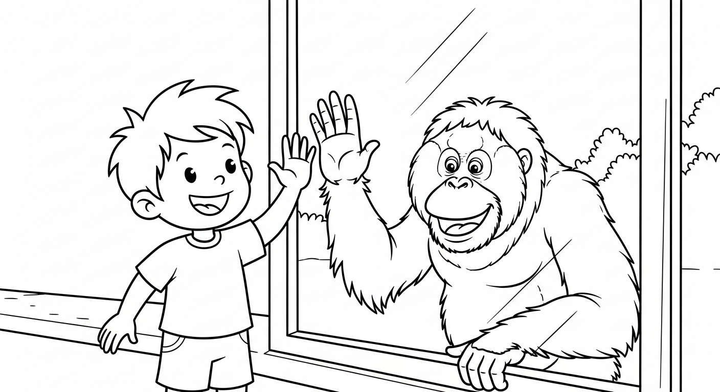 coloriage Parc zoologique pour enfant de 3 ans