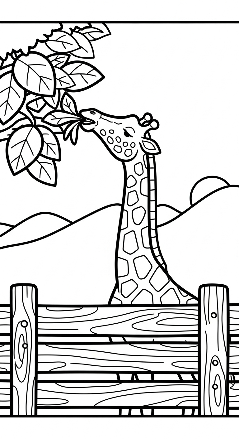 coloriage Parc zoologique à imprimer pour enfant de 3 ans 1