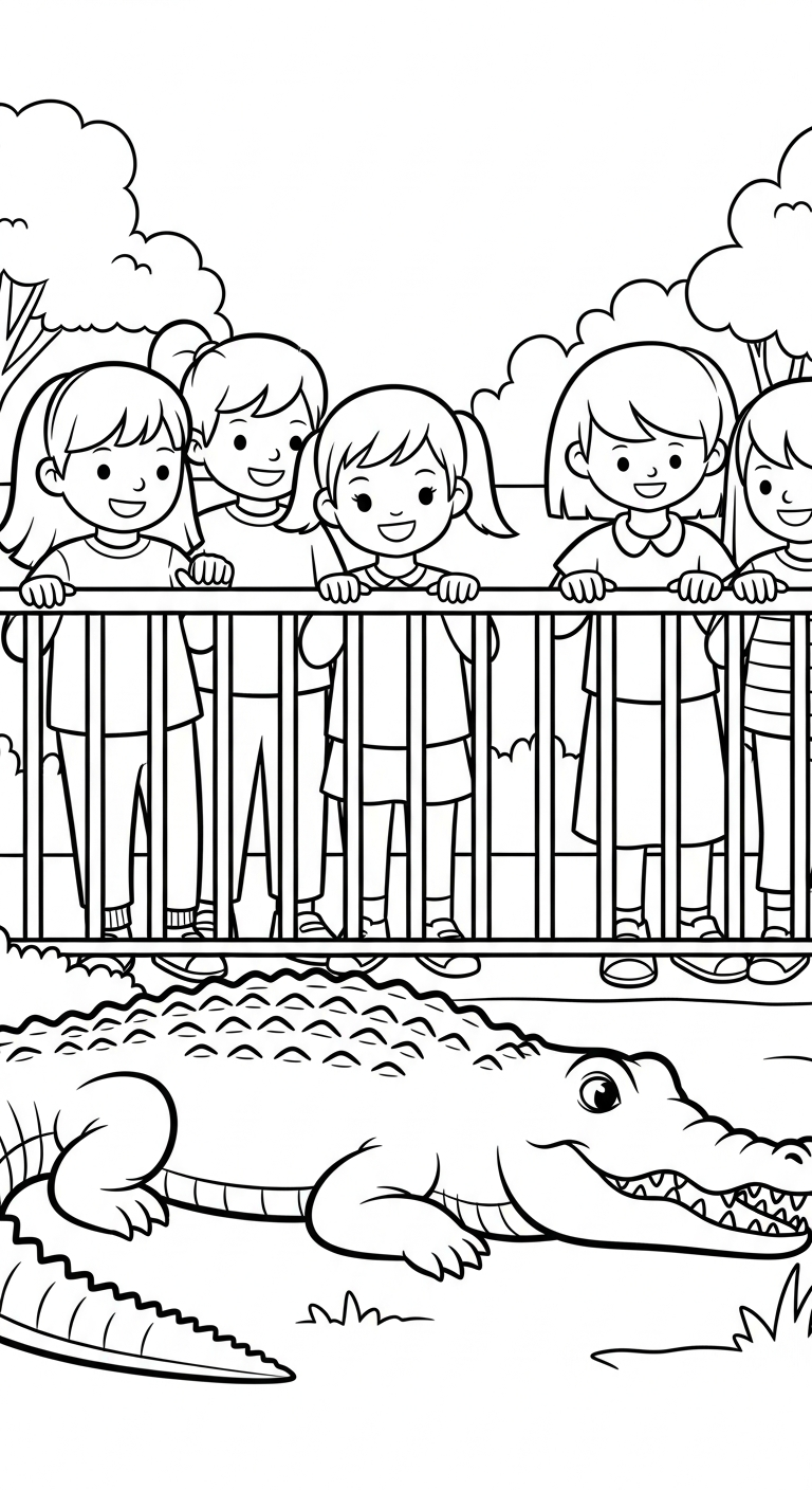 coloriage Parc zoologique gratuit à imprimer