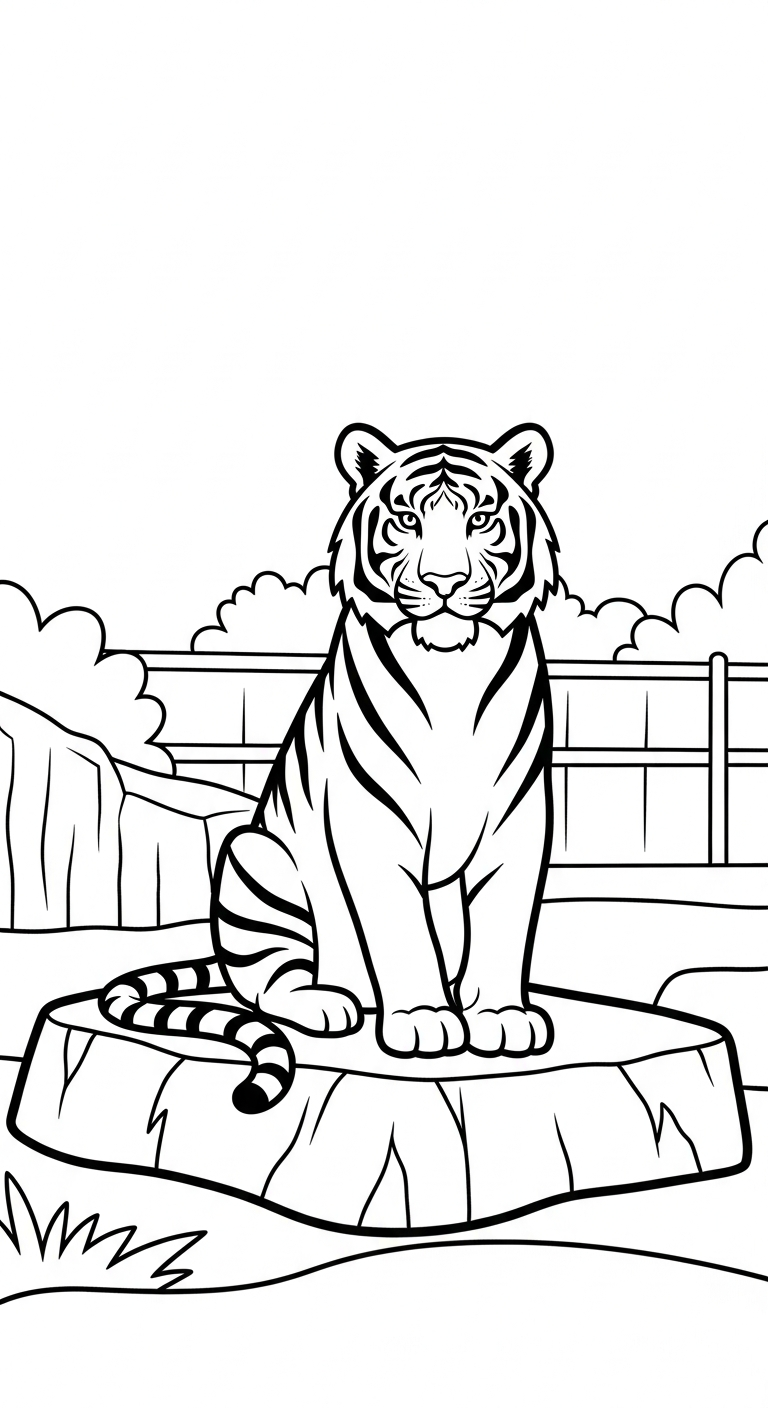coloriage Parc zoologique pour enfant de 10 ans