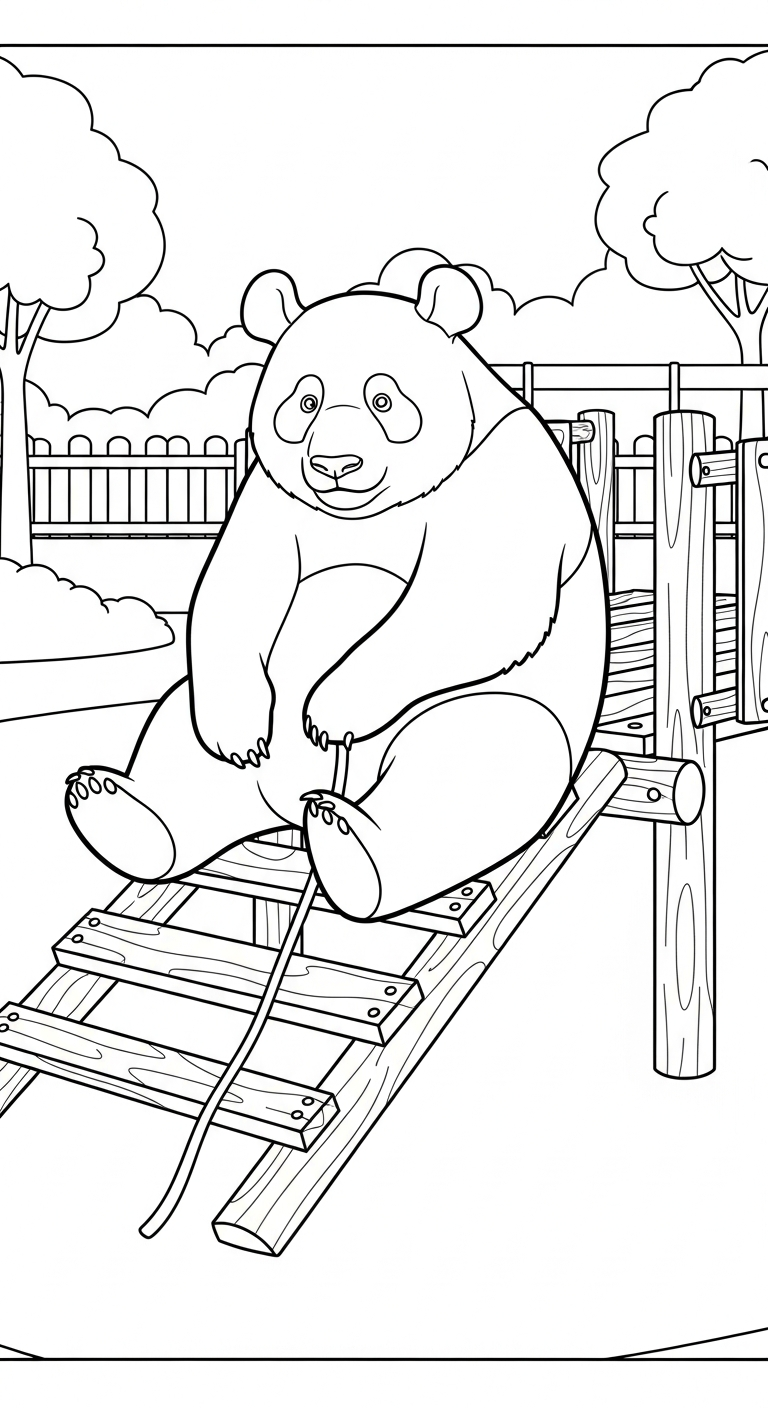 coloriage Parc zoologique d'enfant a imprimer