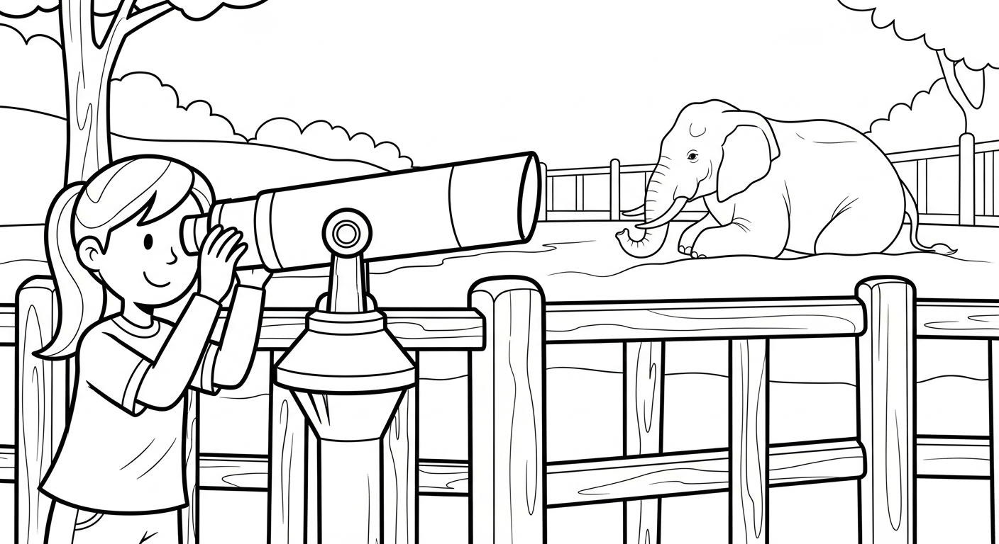 coloriage Parc zoologique gratuit pour enfants