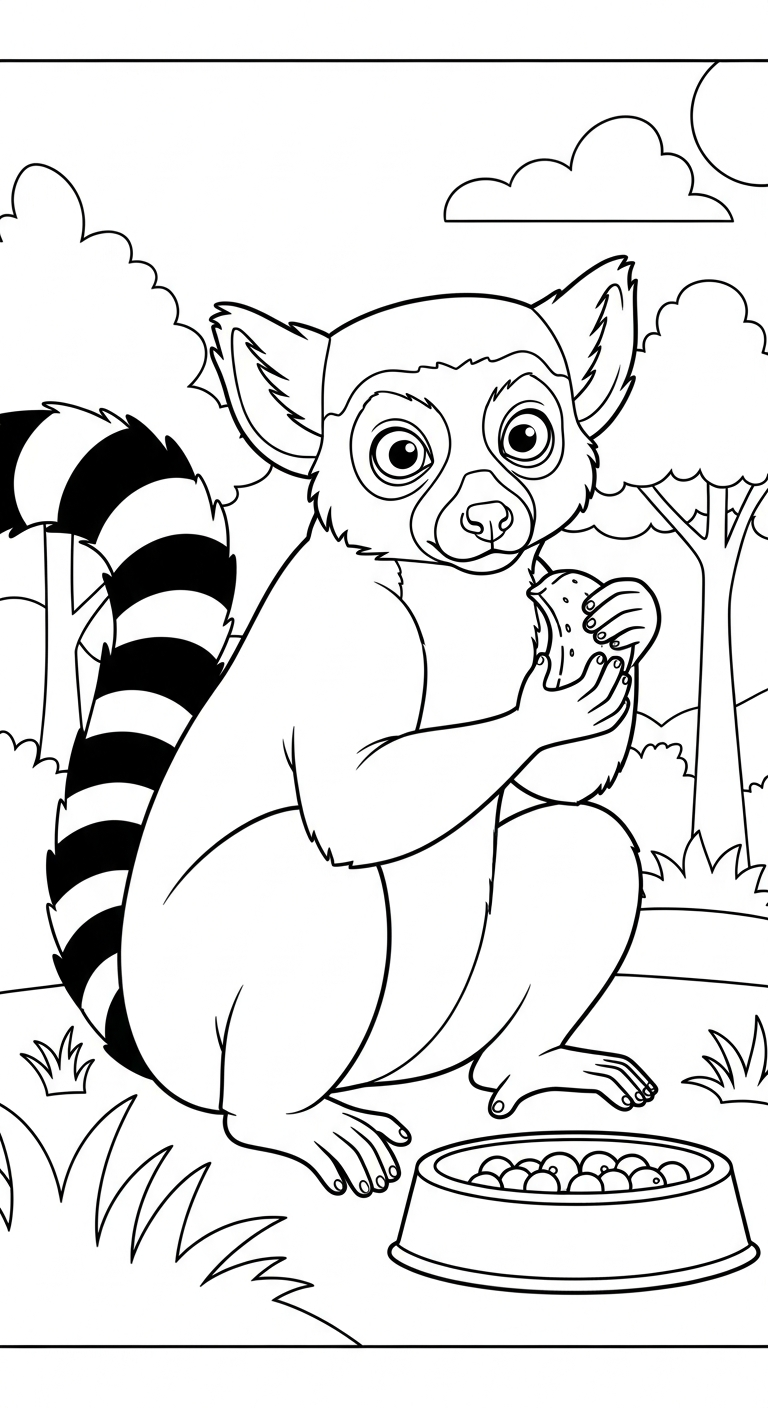 coloriage Parc zoologique à imprimer pour enfant de 4 ans
