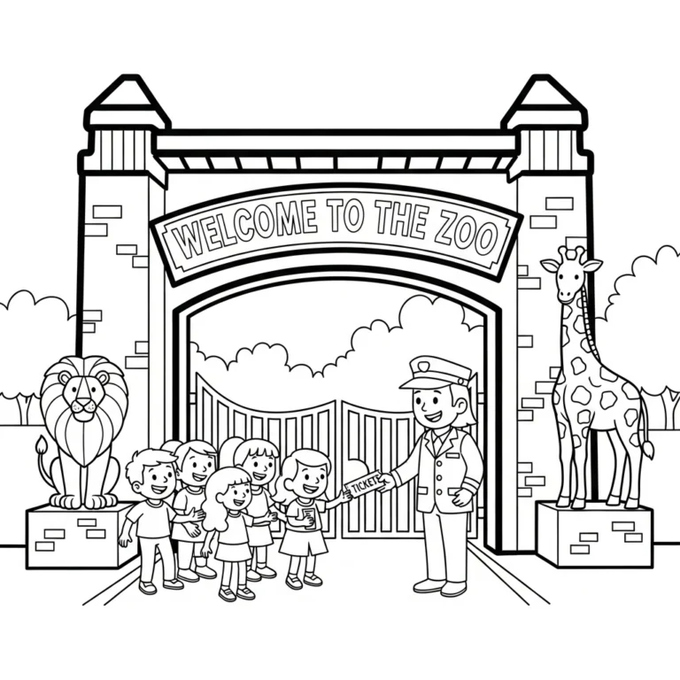 Coloriage Parc zoologique