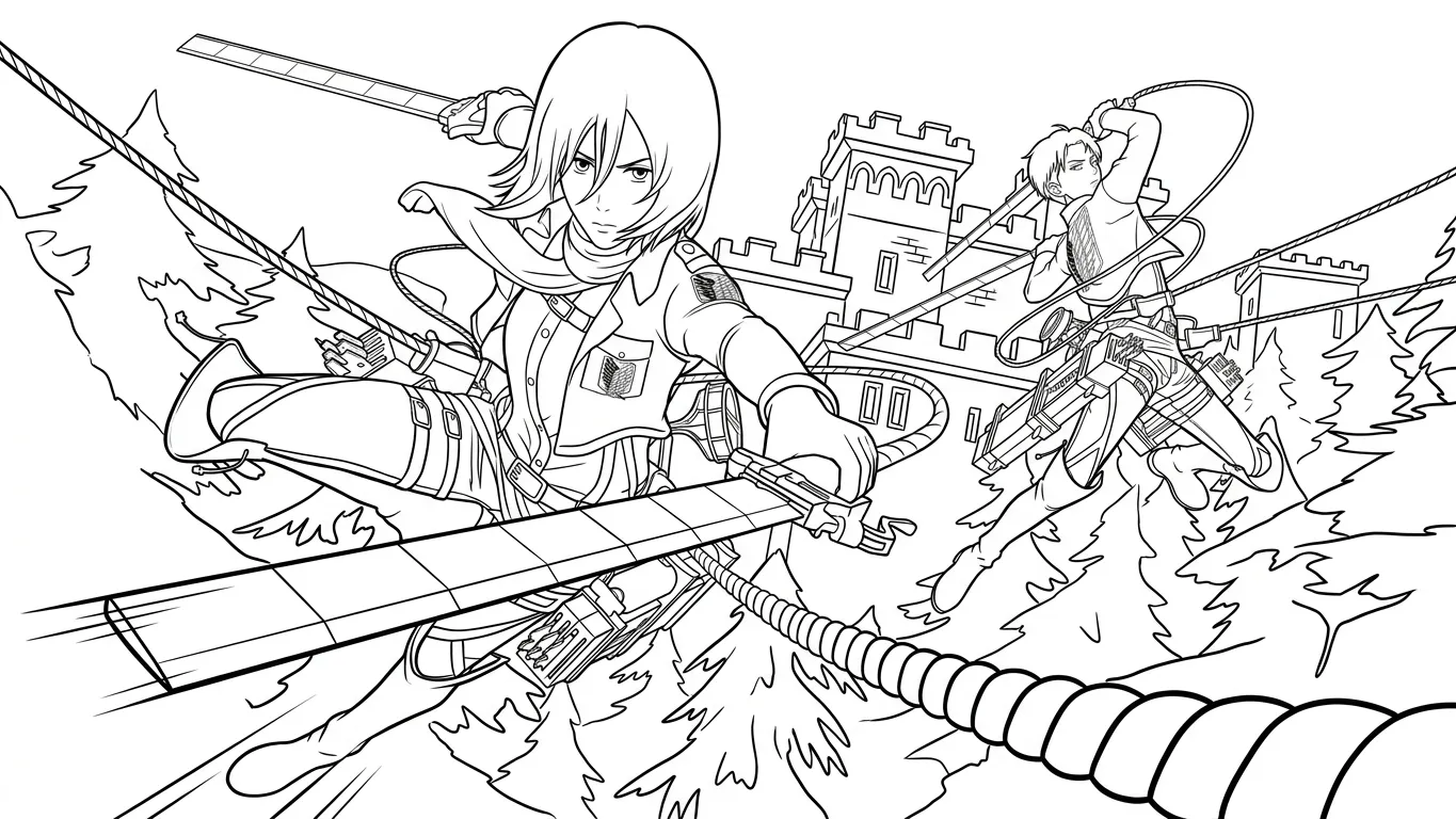 coloriage Attack on Titan à imprimer gratuit