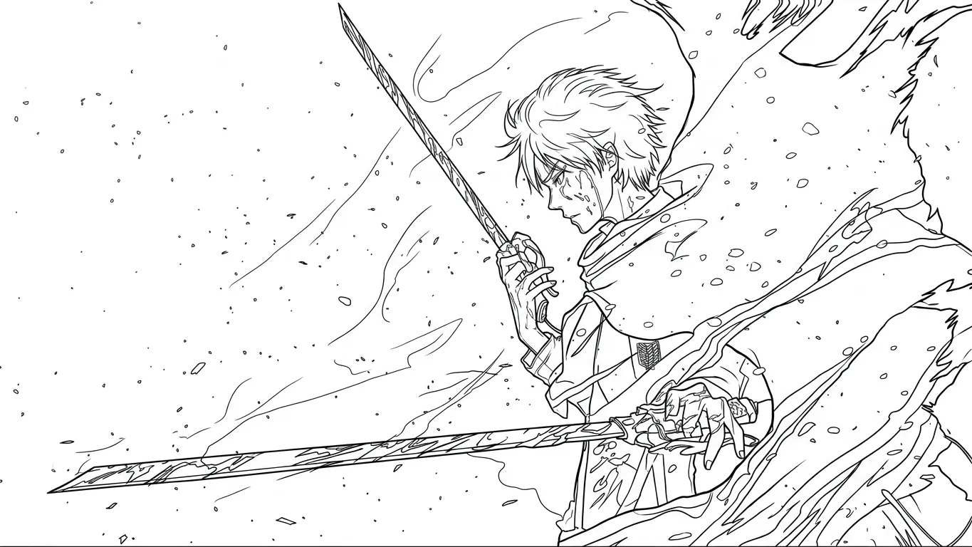 coloriage Attack on Titan pour enfants a imprimer