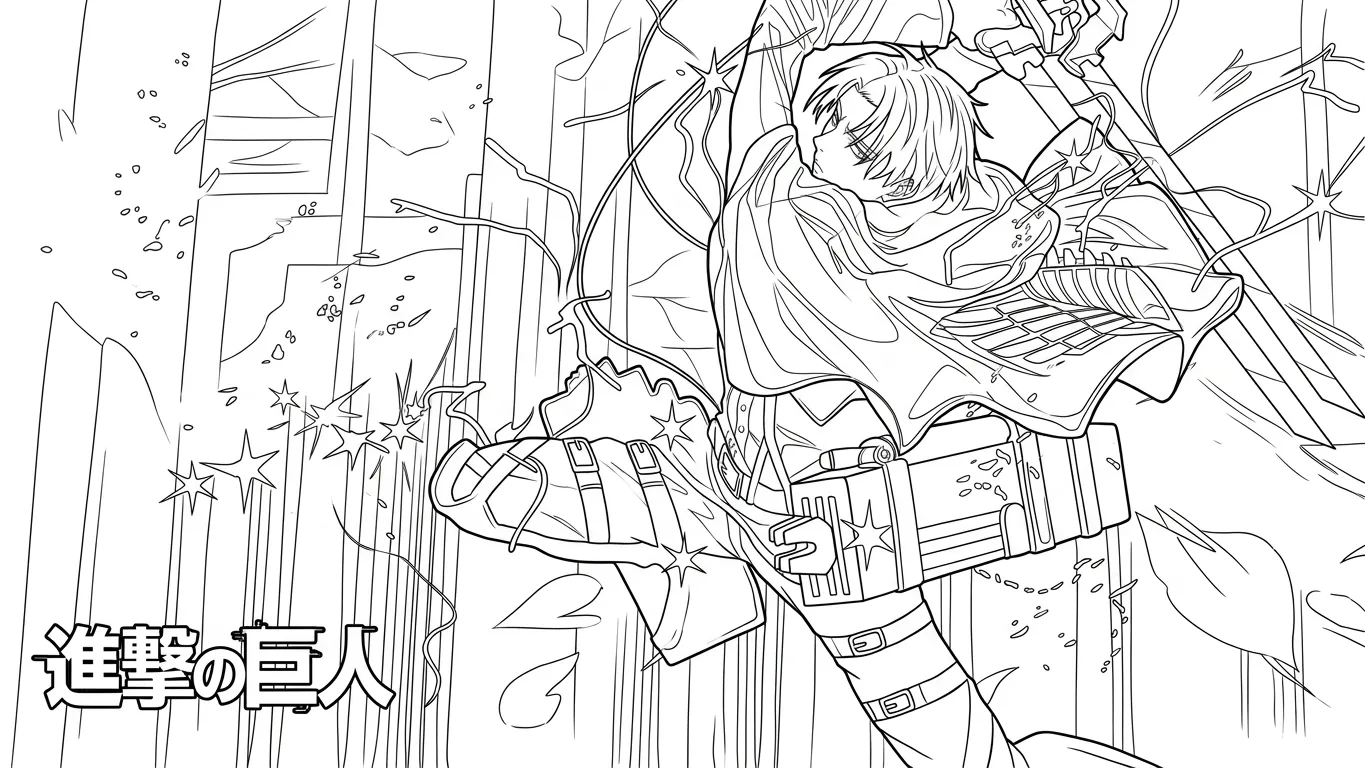 coloriage Attack on Titan a telecharger