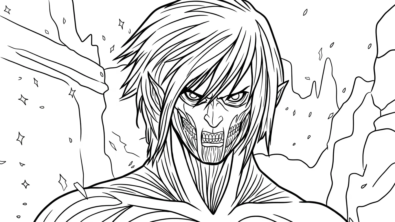 coloriage Attack on Titan à imprimer