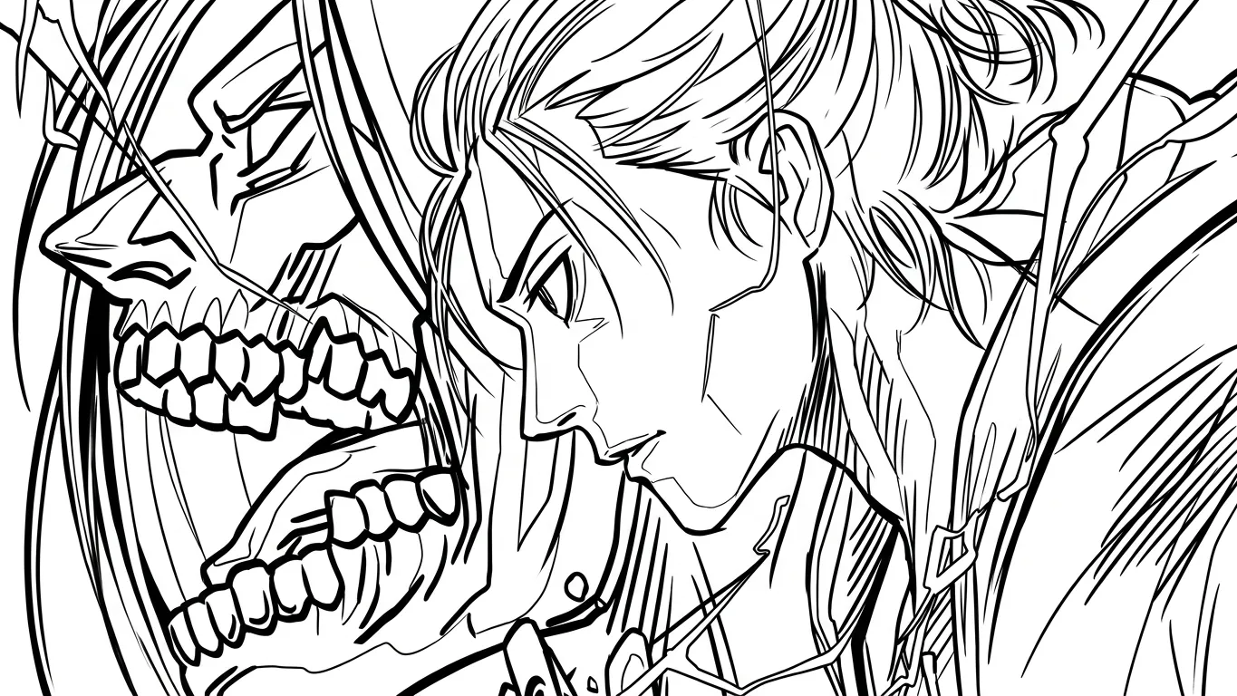 coloriage Attack on Titan a dessiner et imprimer 1